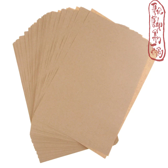 100 TỜ GIẤY KRAFT NGA ( giấy xi măng nâu ) KHỔ A4 DÙNG ĐỂ ĐÓNG SÁCH GIẢ CỔ/ GÓI QUÀ - Hình ảnh 8