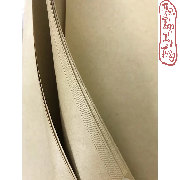 100 TỜ GIẤY KRAFT NGA ( giấy xi măng nâu ) KHỔ A4 DÙNG ĐỂ ĐÓNG SÁCH GIẢ CỔ/ GÓI QUÀ - Hình ảnh 7