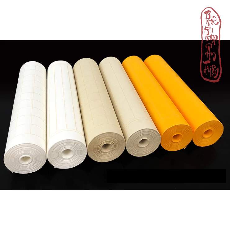 Giấy xuyến chỉ cuộn kẻ ô các màu luyện chữ hán thư pháp - Hình ảnh 8