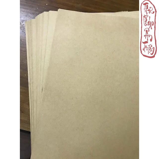 100 TỜ GIẤY KRAFT NGA ( giấy xi măng nâu ) KHỔ A4 DÙNG ĐỂ ĐÓNG SÁCH GIẢ CỔ/ GÓI QUÀ - Hình ảnh 4