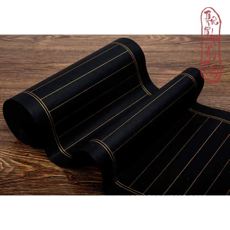 Giấy xuyến chỉ cuộn kẻ ô các màu luyện chữ hán thư pháp - Hình ảnh 5