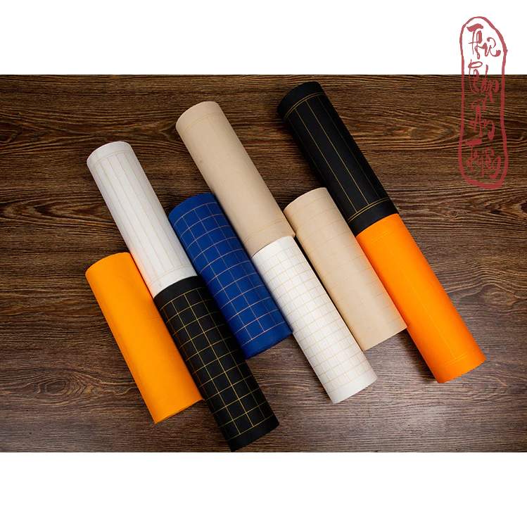 Giấy xuyến chỉ cuộn kẻ ô các màu luyện chữ hán thư pháp - Hình ảnh 6