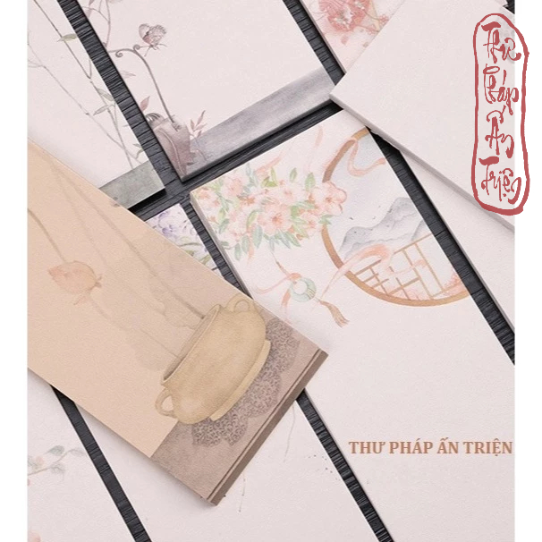 ( 20 Tờ ) Giấy Xuyến Chỉ Luyện Viết Chữ Thư Pháp Cổ Phong Hán Việt Quốc Phong Nhã Ý - Hình ảnh 7
