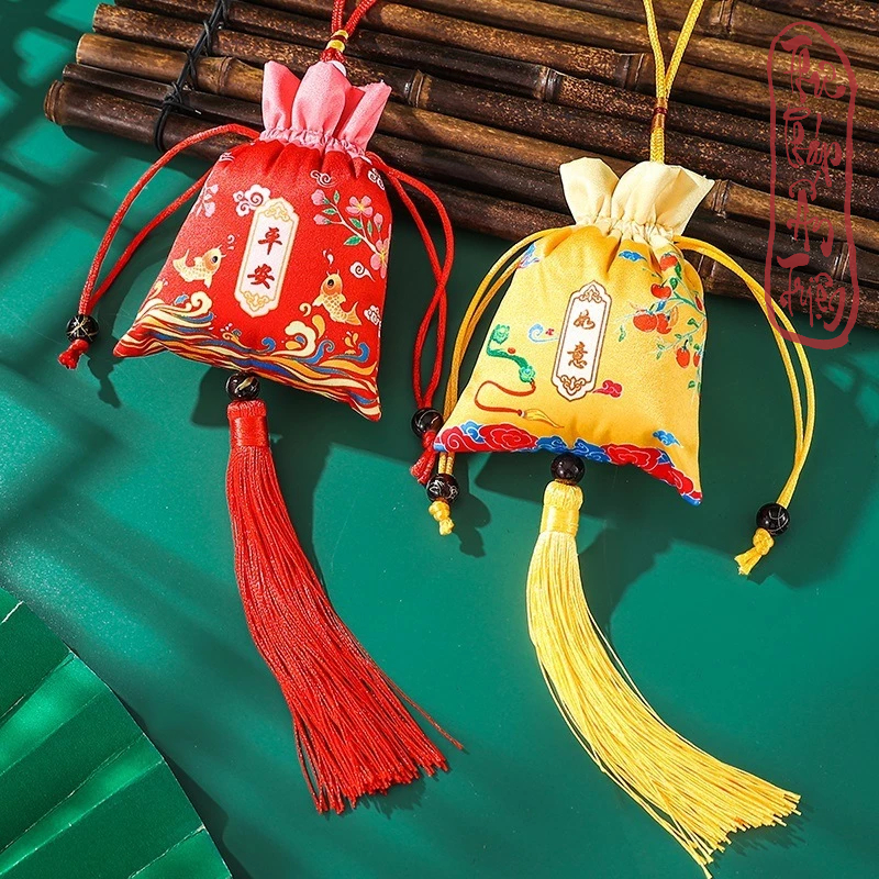 TÚI GẤM IN HOA CỔ TRANG CẦU BÌNH AN MAY MẮN CẦU TÀI LỘC HANH THÔNG TÚI ĐỰNG TRANG SỨC LÌ XÌ - Hình ảnh 6