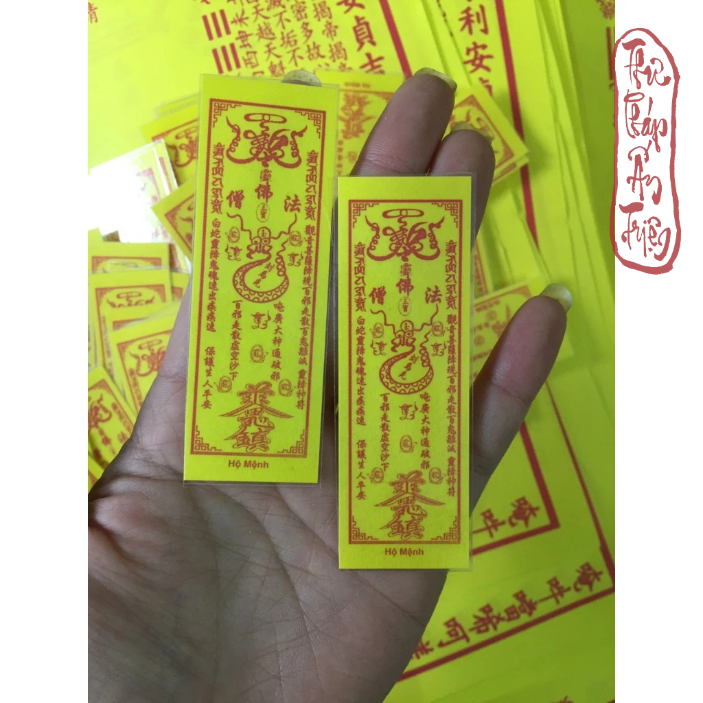 100 LÁ CẦU TÀI, HỘ MỆNH, THÁI TUẾ, XE BÌNH AN CỠ NHỎ CÁC LOẠI CÓ ÉP VÀ KHÔNG ÉP PLASTIC - Hình ảnh 3