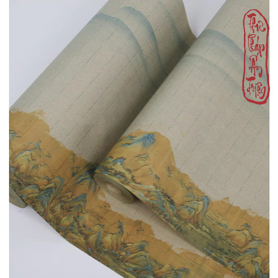 Thiên Lí Giang Sơn 10 Mét Giấy Xuyến Chỉ Kẻ Ô Vuông Ô Dọc 2cm 3cm Luyện Viết Chữ Thư Pháp Hán Việt - Hình ảnh 4