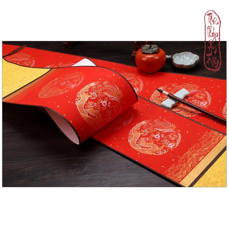 BIỂU BO LỤA VIẾT CÂU ĐỐI LONG PHỤNG MÀU ĐỎ MAY MẮN CHÚC TẾT ĐẦU NĂLM - Hình ảnh 6