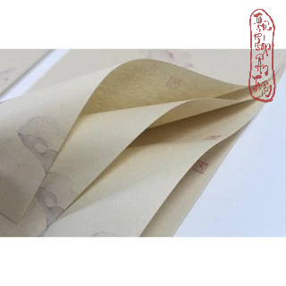 Tập 20 tờ Giấy Xuyến Chỉ In Nền Tranh Sen Trúc Thủy Mặc Viết Chữ Thư Pháp Việt / Trung - Hình ảnh 8