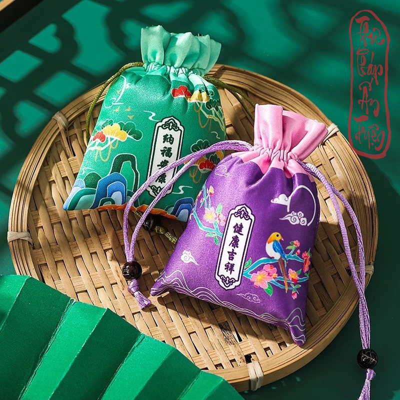 TÚI GẤM IN HOA CỔ TRANG CẦU BÌNH AN MAY MẮN CẦU TÀI LỘC HANH THÔNG TÚI ĐỰNG TRANG SỨC LÌ XÌ - Hình ảnh 9