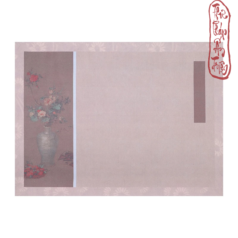 (Mix 5 Mẫu 10 Tờ) Giấy Xuyến Chỉ Phồn Hoa Cổ Họa 36x46cm Viết Chữ Thư Pháp Nghệ Thuật Cổ Trang - Hình ảnh 8