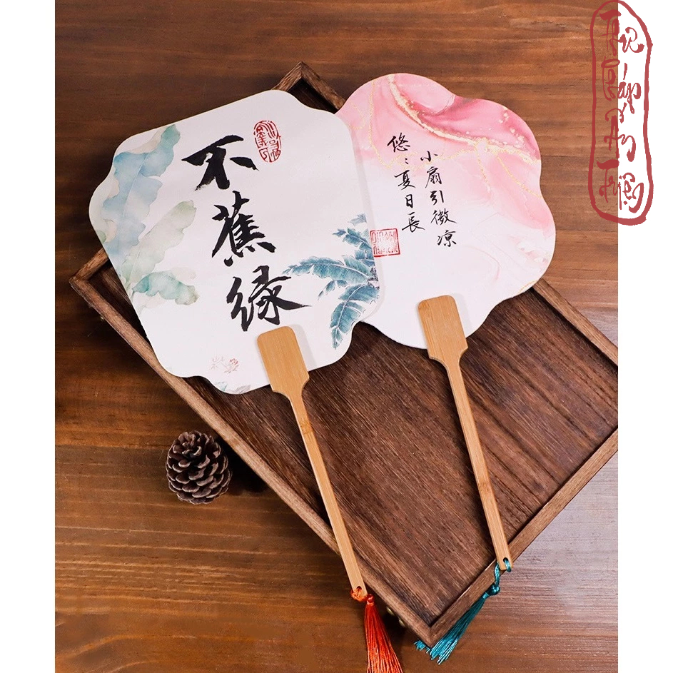 QUẠT TRÒN GIẤY XUYẾN CHỈ VIẾT CHỮ THƯ PHÁP PHONG CÁCH CỔ TRANG - Hình ảnh 5