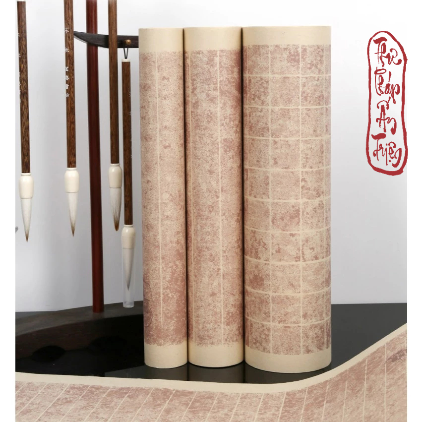 10 Mét Giấy Xuyến Chỉ Kẻ Ô Phú Cổ Thác Phiến Ô Vuông Ô Dọc 2cm 3cm Luyện Viết Chữ Thư Pháp Hán Việt - Hình ảnh 3