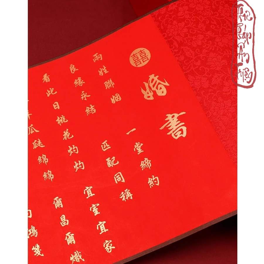 BIỂU ĐỎ VIẾT HÔN THƯ - BIỂU BO LỤA MÀU ĐỎ FULL - Hình ảnh 7