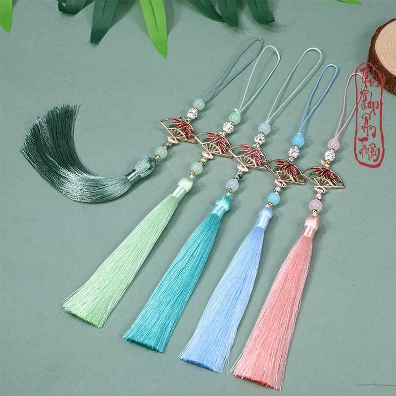 Tua Rua Kim Trúc Cổ Trang Hình Quạt Treo Sáo Phụ Kiện Hán Phục Áo Dài Phong Cách Tiên Hiệp