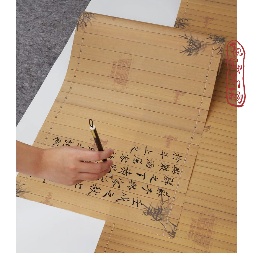 Giấy Xuyến Chỉ Mành Trúc Cổ Học Tinh Hoa Luyện Viết Thư Pháp Hán Việt Bán Sinh Bán Thục Xuyến Thục Tuyên 10 mét 20 mét - Hình ảnh 6