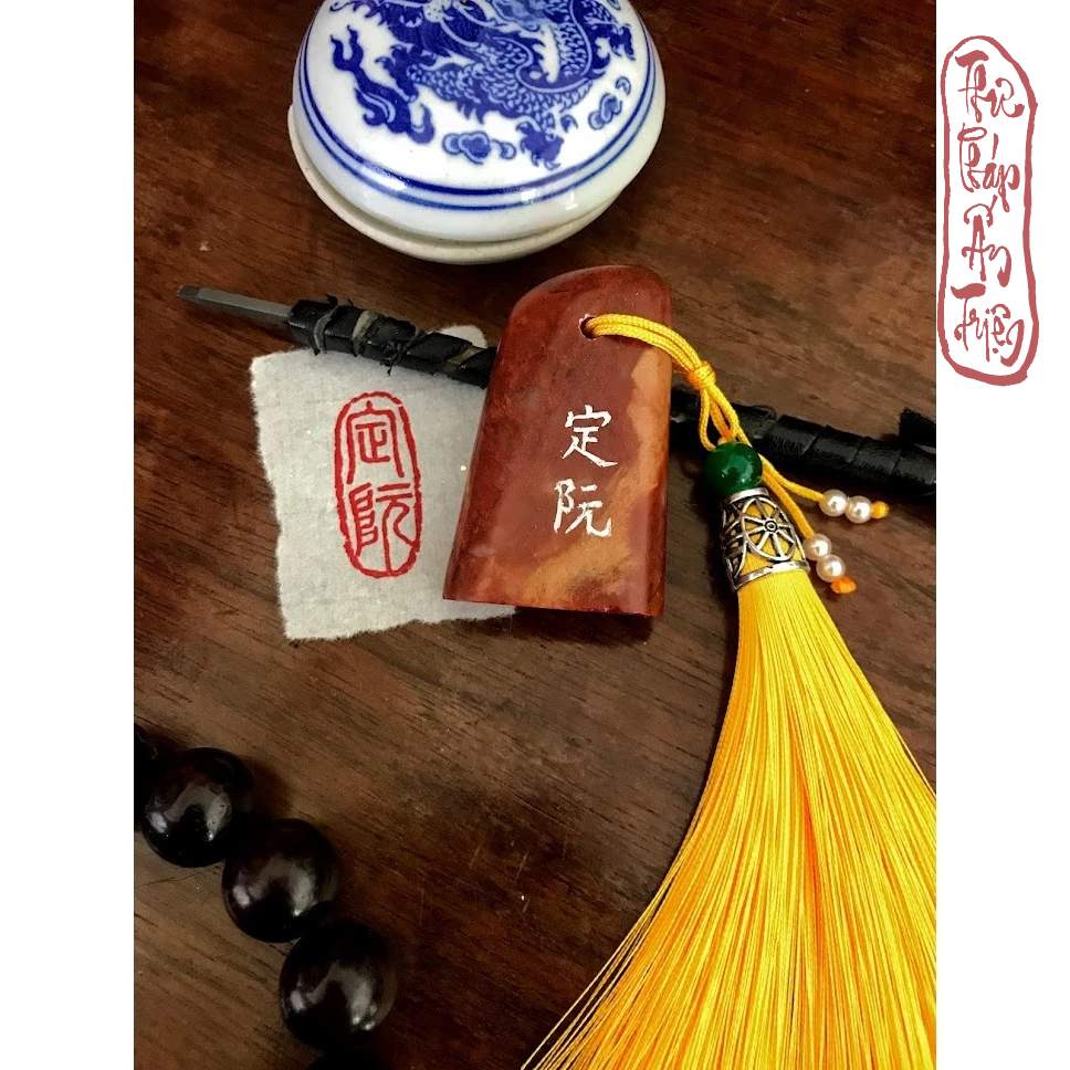 Ấn triện thư pháp chất liệu đá thọ sơn/ thanh điền - Nhàn chương/ tuỳ hình chương thư pháp - Hình ảnh 8
