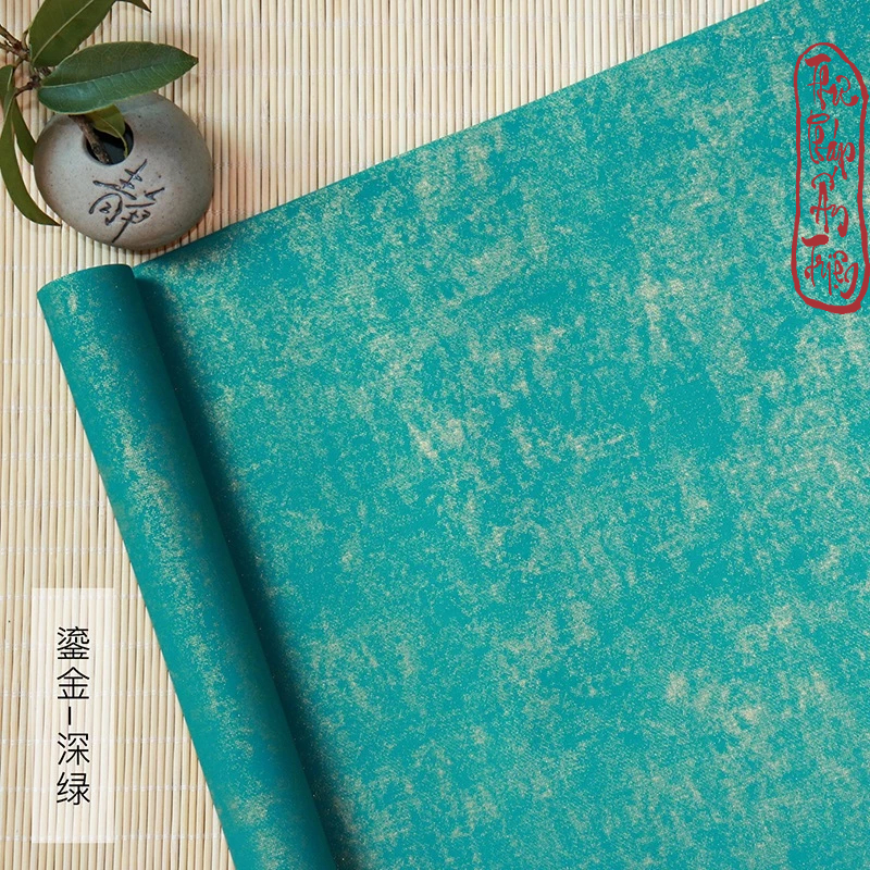 20 Mét Giấy Xuyến Chỉ Tán Nhũ Ánh Kim Viết Chữ Thư Pháp Bán Sinh Bán Thục - Hình ảnh 7