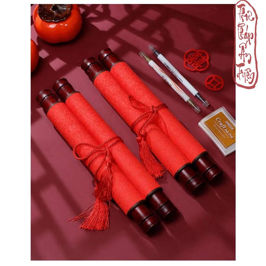 BIỂU ĐỎ VIẾT HÔN THƯ - BIỂU BO LỤA MÀU ĐỎ FULL - Hình ảnh 2