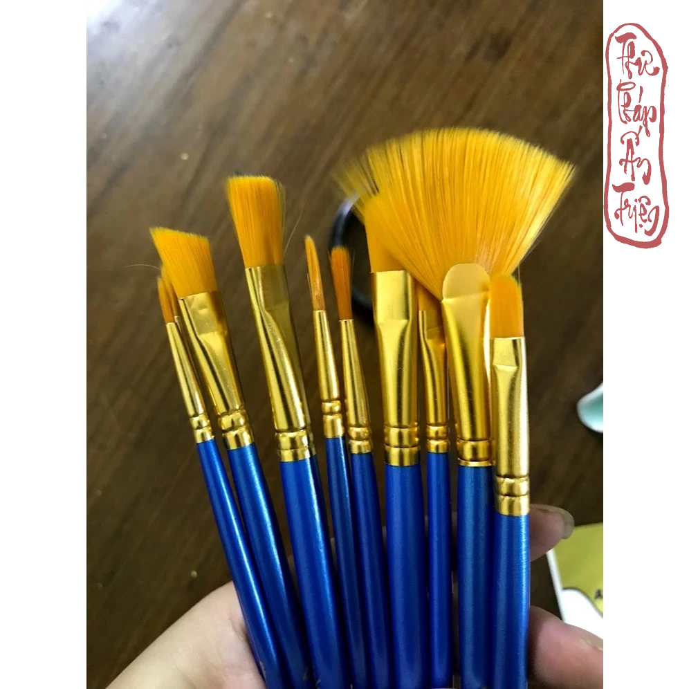 Bộ 10 cọ vẽ màu nước, sơn dầu chuyên nghiệp sợi Artist Brush - Hình ảnh 6
