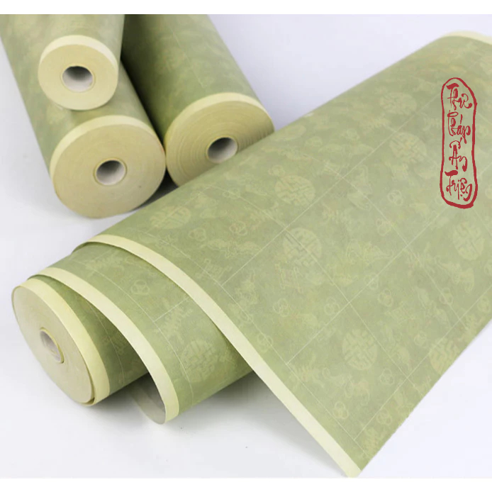 Giấy Xuyến Chỉ Viết Thư Pháp Bách Phúc Cát Tường Hoa Văn Chữ Thọ Bán Sinh Bán Thục - Hình ảnh 3