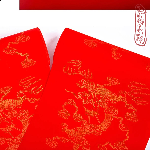 Cuộn 20m Giấy Xuyến Chỉ Hoa Văn Rồng Cưỡi Mây - Hình ảnh 7