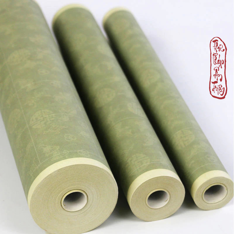 Giấy Xuyến Chỉ Viết Thư Pháp Bách Phúc Cát Tường Hoa Văn Chữ Thọ Bán Sinh Bán Thục - Hình ảnh 6