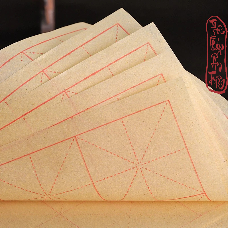 Tập 70 Tờ Giấy Xuyến Chỉ Kẻ Ô Mễ Luyện Viết Thư Pháp Hán Việt Giá Rẻ - Hình ảnh 6