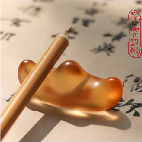 Gác Bút Thư Pháp Thủy Tinh Lưu Ly Mini Văn Phòng Tứ Bảo Dụng Phẩm Thư Pháp - Hình ảnh 8