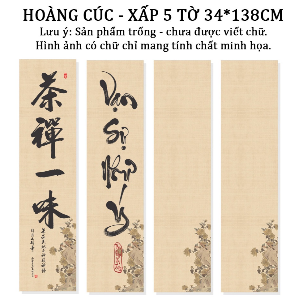 Giấy Xuyến Chỉ Khổ Lớn Viết Tác Phẩm Thư Pháp Bán Sinh Bán Thục Nhuộm Sáp Giấy Bồi Biểu Đóng Khung Loại Đẹp - Hình ảnh 4