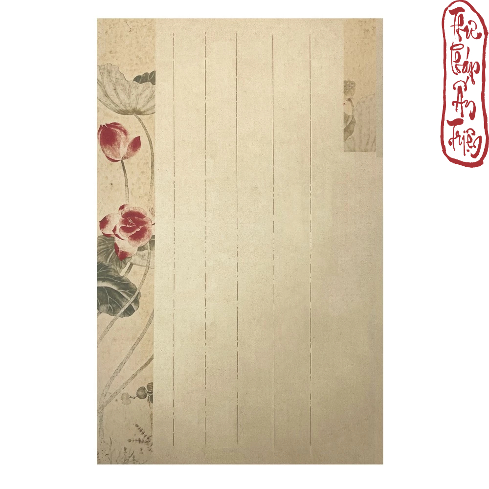 Giấy Xuyến Chỉ Kẻ Ô Nhuộm Sáp Viết Thư Pháp Cổ Họa Thi Tiên Luyện Chữ Hán Việt Trâm Hoa Tiểu Khải - Hình ảnh 7