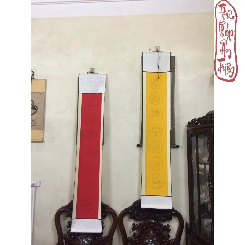 Biểu bo lụa viết câu đối 32x175cm 1 chiếc - Hình ảnh 7
