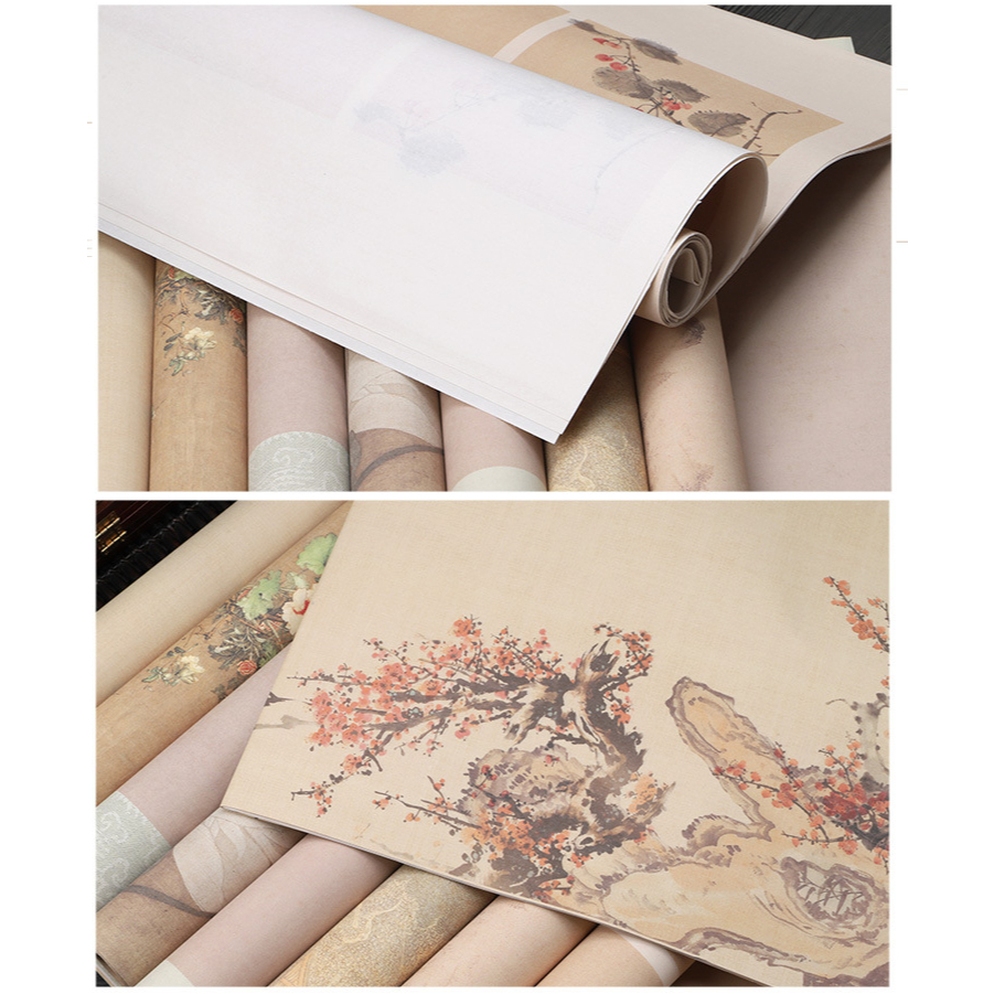 Giấy Xuyến Chỉ Khổ Lớn Viết Tác Phẩm Thư Pháp Bán Sinh Bán Thục Nhuộm Sáp Giấy Bồi Biểu Đóng Khung Loại Đẹp - Hình ảnh 6