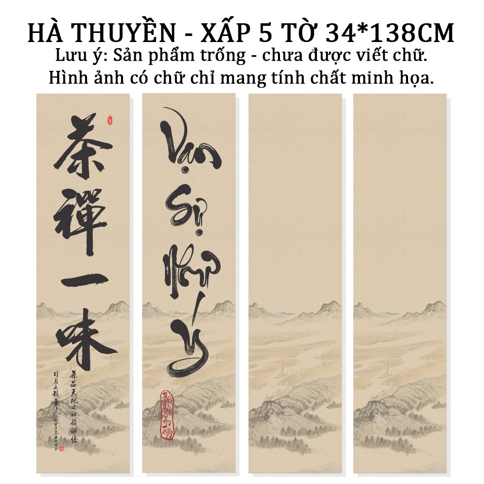 Giấy Xuyến Chỉ Khổ Lớn Viết Tác Phẩm Thư Pháp Bán Sinh Bán Thục Nhuộm Sáp Giấy Bồi Biểu Đóng Khung Loại Đẹp - Hình ảnh 3