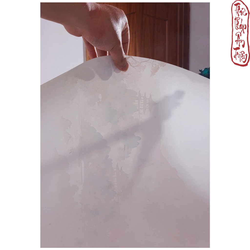 10m Giấy Xuyến Chỉ Phủ Sáp Sơn Thủy Như Mộng Kẻ Ô Luyện Viết Thư Pháp Hán Việt - Hình ảnh 7