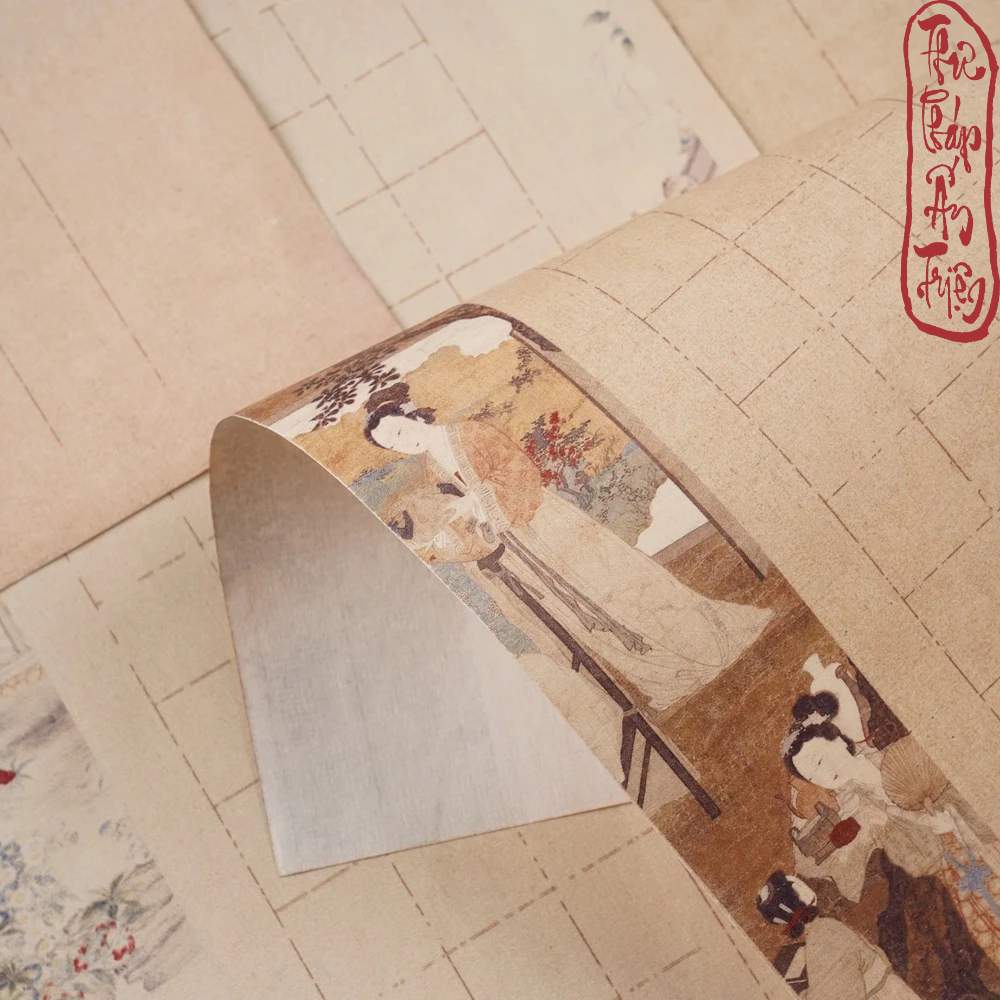 Giấy Xuyến Chỉ Kẻ Ô Nhuộm Sáp Viết Thư Pháp Cổ Họa Thi Tiên Luyện Chữ Hán Việt Trâm Hoa Tiểu Khải - Hình ảnh 8