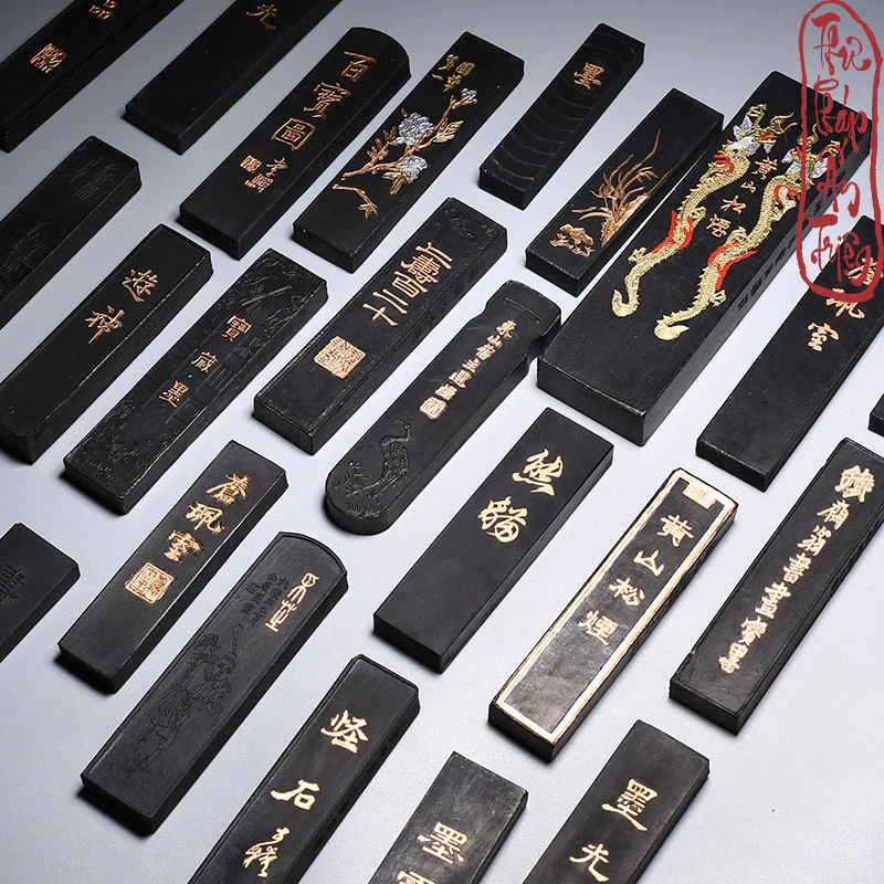 Mực Tàu Mực Thỏi Thư Pháp Mặc Điều Tùng Yên - Mực Làm Thủ Công Từ Màng Bồ Hóng Khói Đốt Cành Thông - Hình ảnh 3