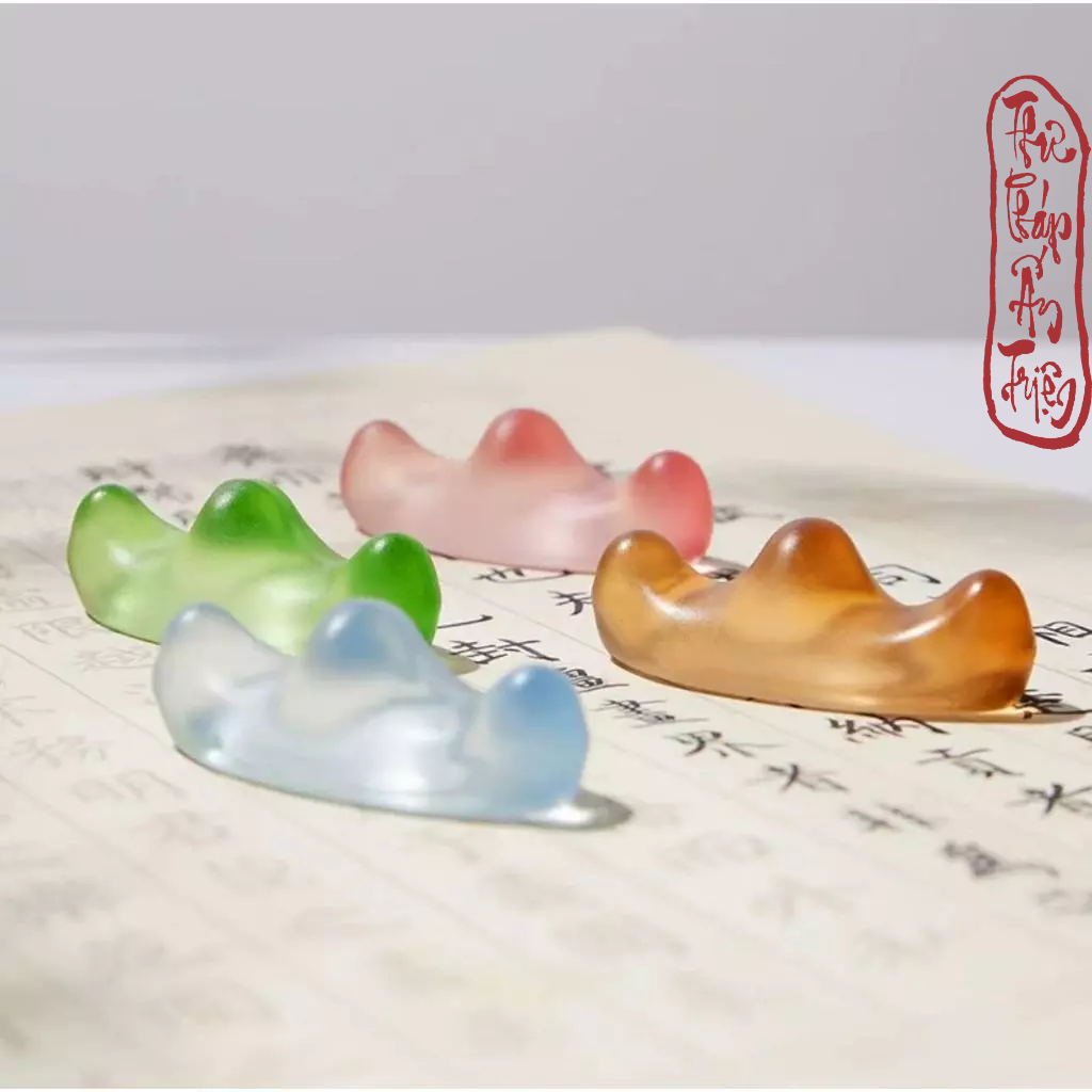 Gác Bút Thư Pháp Thủy Tinh Lưu Ly Mini Văn Phòng Tứ Bảo Dụng Phẩm Thư Pháp - Hình ảnh 4