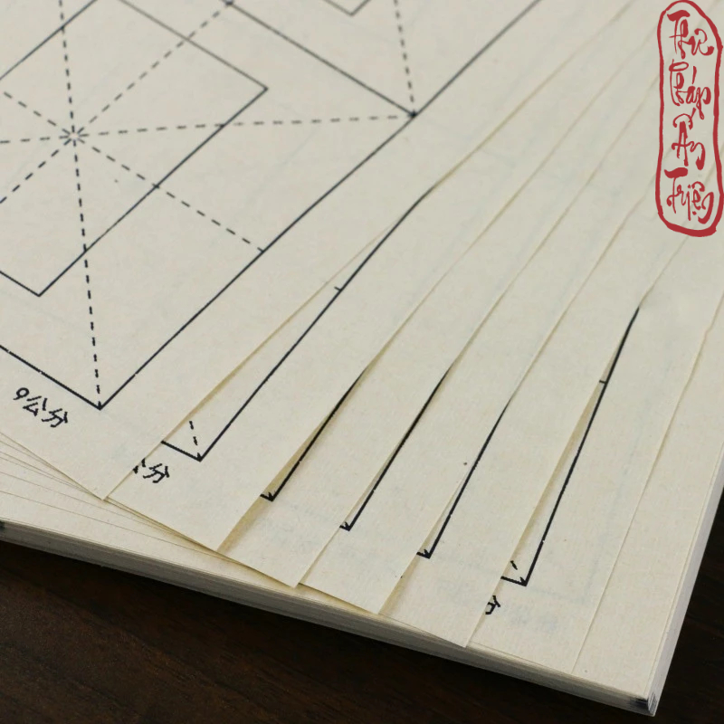 100 Tờ Giấy Luyện Viết Thư Pháp Kè Ô Hồi Ô Mễ Luyện Chữ Lâm Thiếp Hán Việt - Hình ảnh 2
