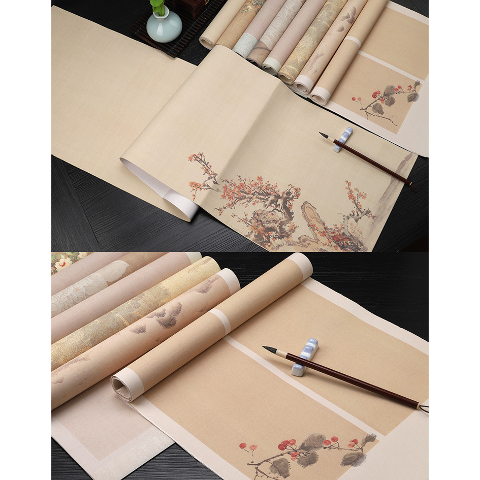 Giấy Xuyến Chỉ Khổ Lớn Viết Tác Phẩm Thư Pháp Bán Sinh Bán Thục Nhuộm Sáp Giấy Bồi Biểu Đóng Khung Loại Đẹp - Hình ảnh 9