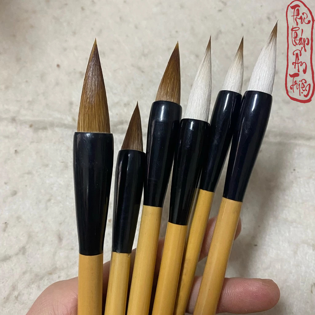 Bút Lông Thư Pháp Thành Nhân Toán Đầu Đoản Phong Chuyên Luyện Chữ Hán Khải - Hình ảnh 6