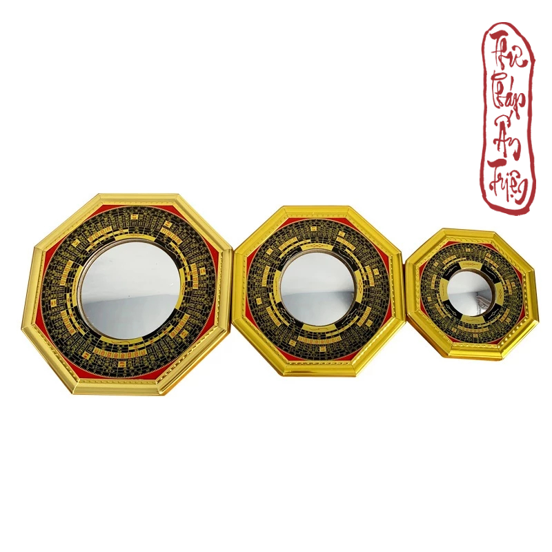 Gương Bát Quái Gương La Kinh Lồi Chất Liệu Gỗ Cao Cấp - Hình ảnh 7
