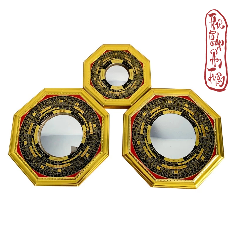 Gương Bát Quái Gương La Kinh Lồi Chất Liệu Gỗ Cao Cấp - Hình ảnh 3
