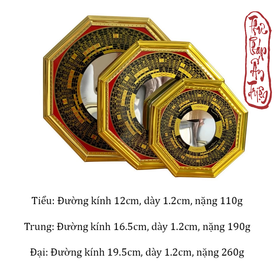 Gương Bát Quái Gương La Kinh Lồi Chất Liệu Gỗ Cao Cấp - Hình ảnh 2