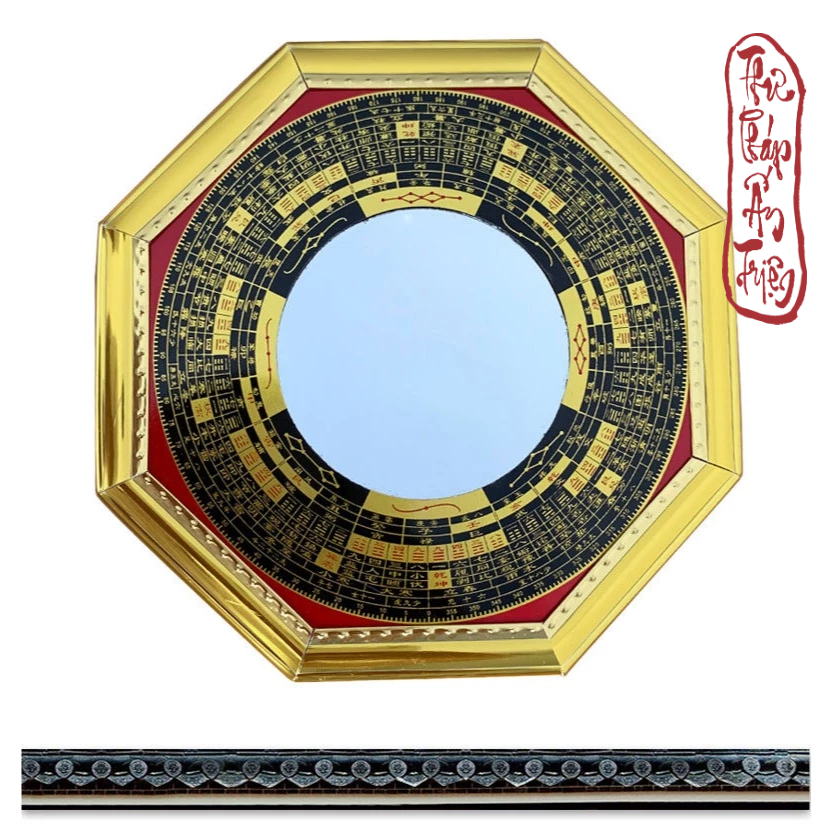 Gương Bát Quái Gương La Kinh Lồi Chất Liệu Gỗ Cao Cấp - Hình ảnh 4