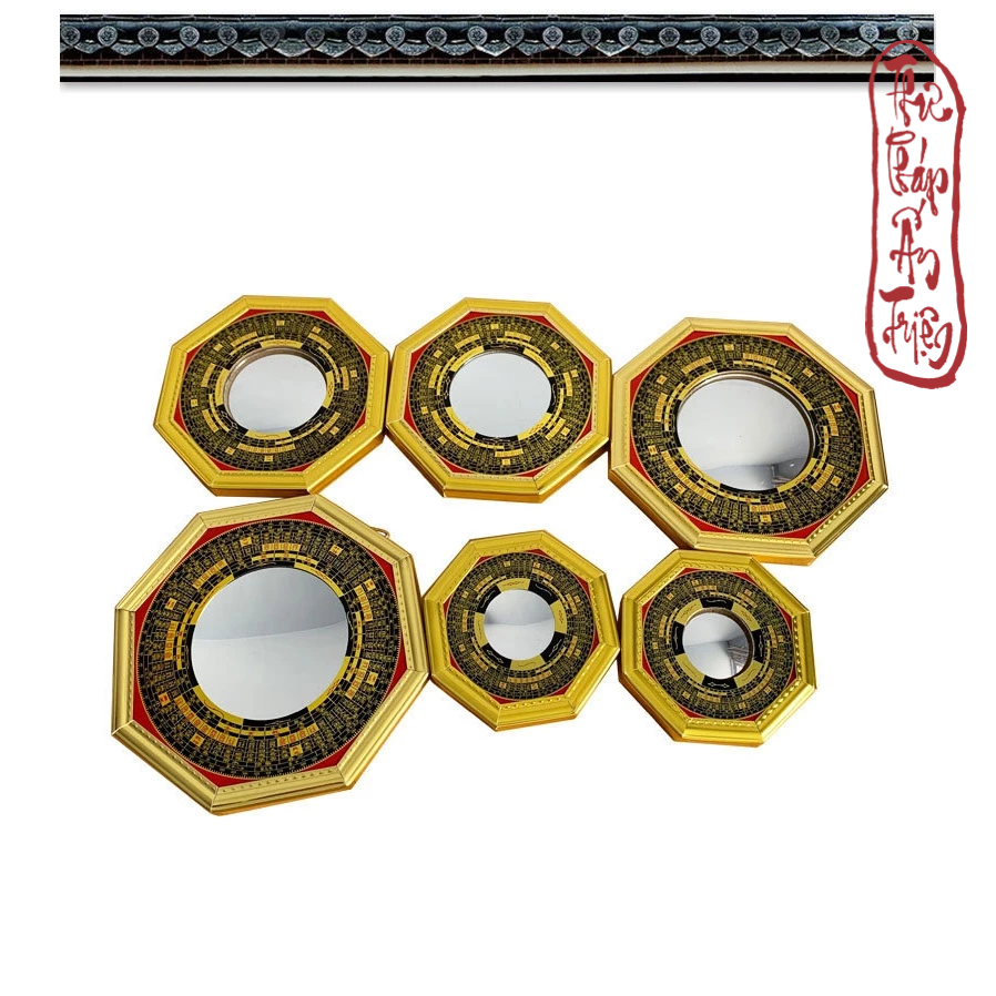 Gương Bát Quái Gương La Kinh Lồi Chất Liệu Gỗ Cao Cấp - Hình ảnh 6