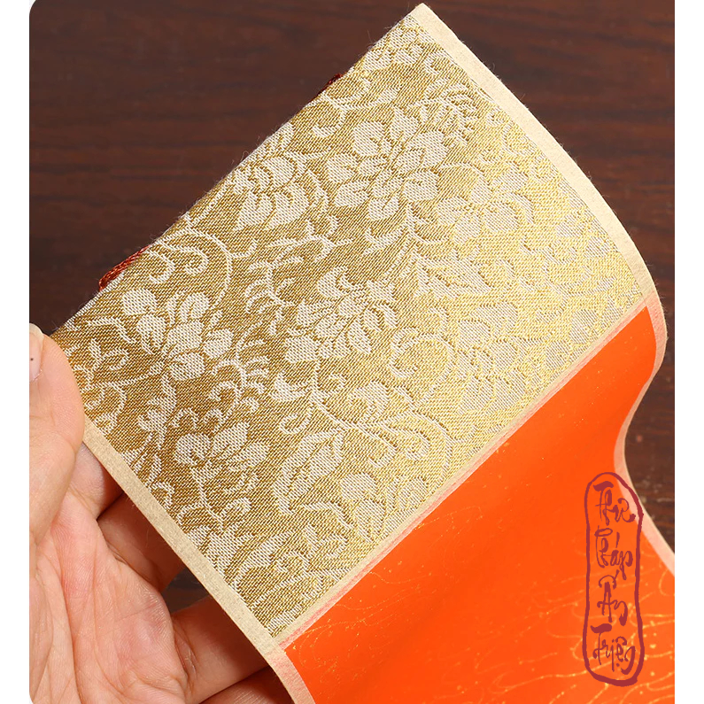 Biểu bồi lụa phủ sáp mini 10x35cm giá rẻ chuyên viết thư pháp hán việt - Hình ảnh 8