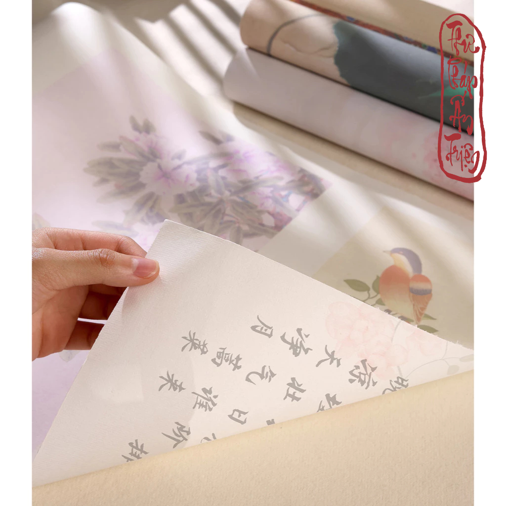 Mới-40 Mẫu 10mét Giấy Xuyến Chỉ Phủ Sáp Cổ Trang Văn Học Luyện Viết Chữ Thư Pháp Hán Việt Trang Trí Quà Tặng Tiếng Trung - Hình ảnh 7