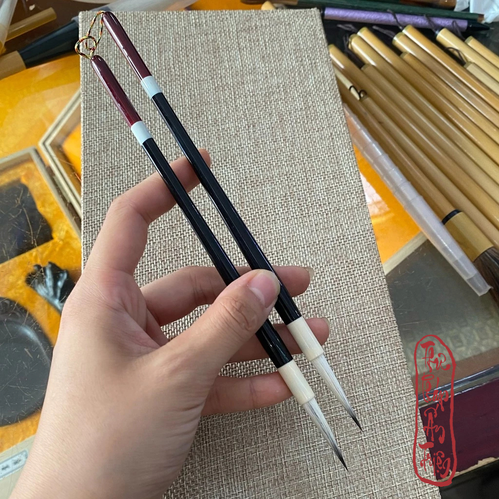 Bút lông thư pháp xuất phong dài chuyên dụng viết tiểu hành thư - Hình ảnh 2