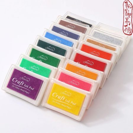 Dụng cụ thư pháp mực đóng dấu lăn tay Craft Ink Pad nhiều màu dùng trên giấy vải gỗ màu sắc tươi sáng