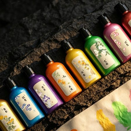 Mực Ngọc Trai 60ml Có Nhũ Ánh Kim Các Màu Viết Chữ Mùi Thơm Dễ Chịu